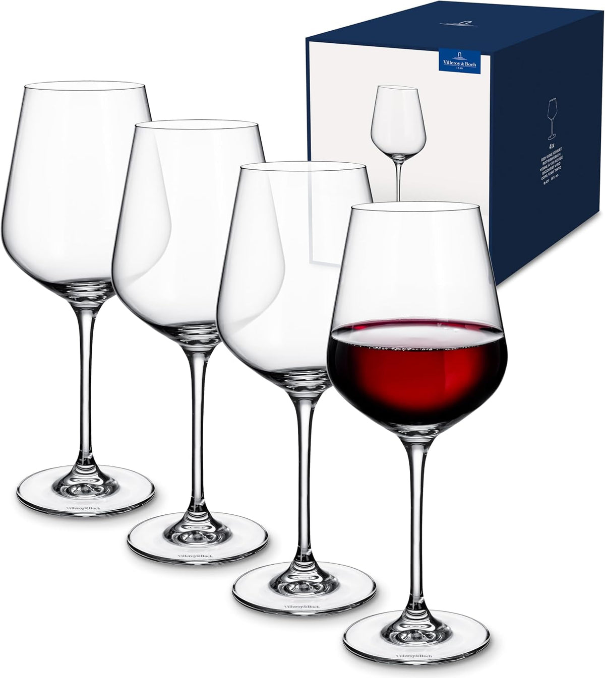 Villeroy & Boch - Glass Goblet Red Wine 16 Oz La Divina - Pack of 4 - 16-6621-0020