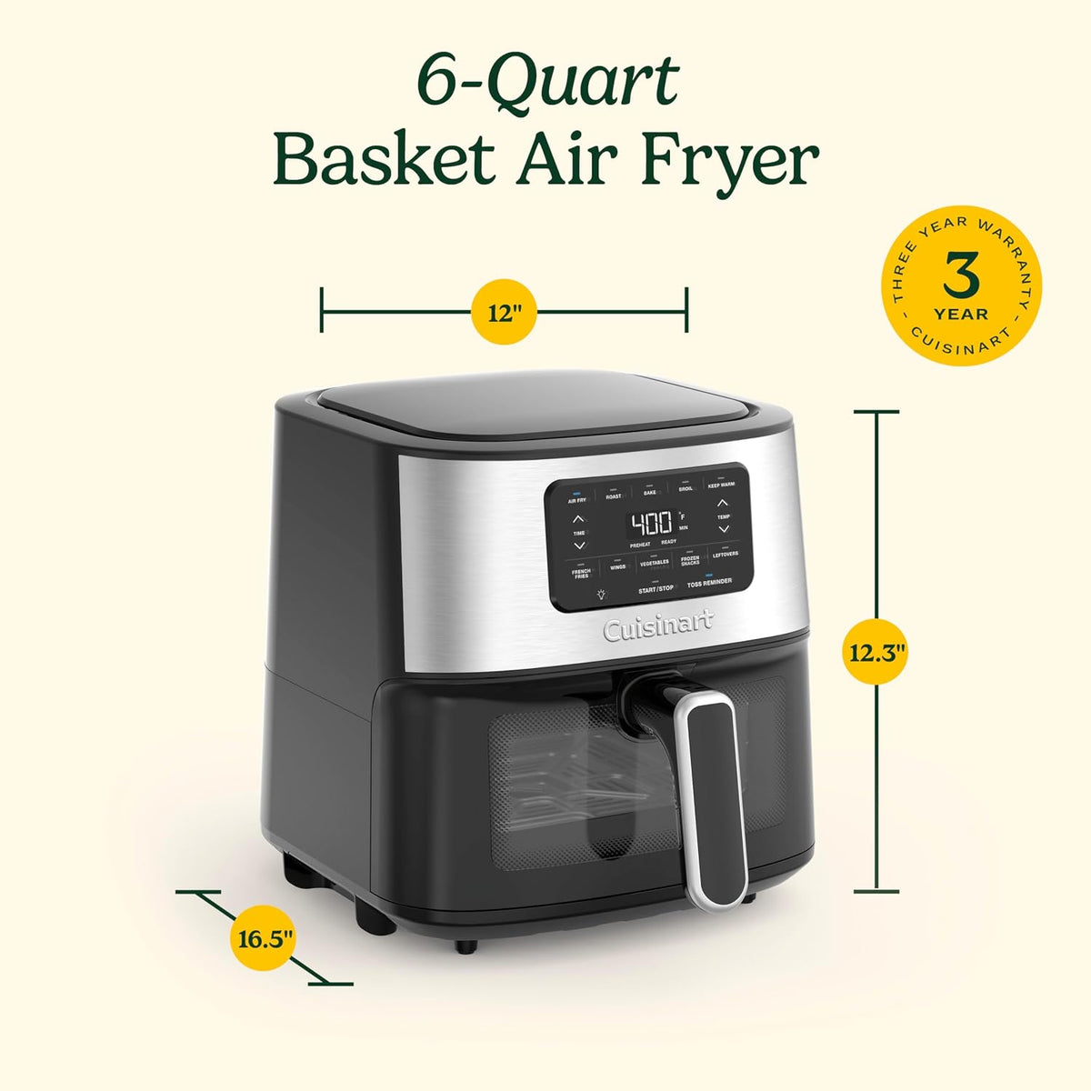 Cuisinart - 6 Qt Basket Air Fryer - AIR-200NASC