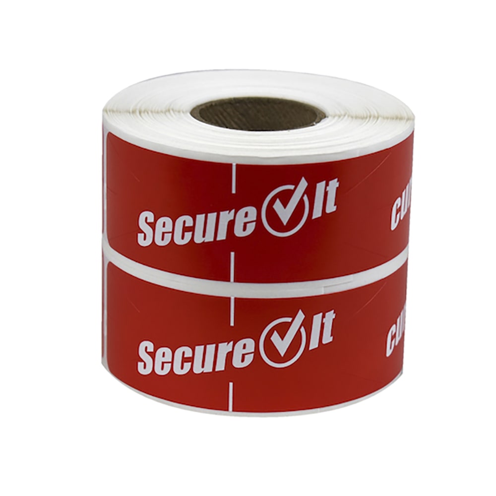 Label Tamper Evid Secure It Red 1X3" 2x250 Un - P13SI-2
