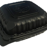 8" X 8" MFPP Microwavable Hinged Lid Container with 1 Compartment, 180/Cs - SL-81