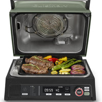 Cuisinart - FlavorBoost 8-in-1 Outdoor Electric BBQ Grill, Air Fryer & Portable Smoker - CEG-1302C
