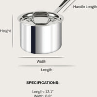 All-Clad - D3 Pro Stainless 2 Qt Non-Stick 3-ply Bonded Sauce Pan with Lid - 4202R