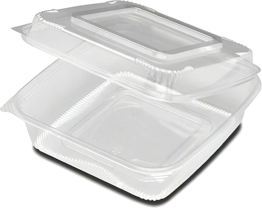 9" Clear Large Hinged Deep Container, 170/Cs - 273928B (Special Order Item)