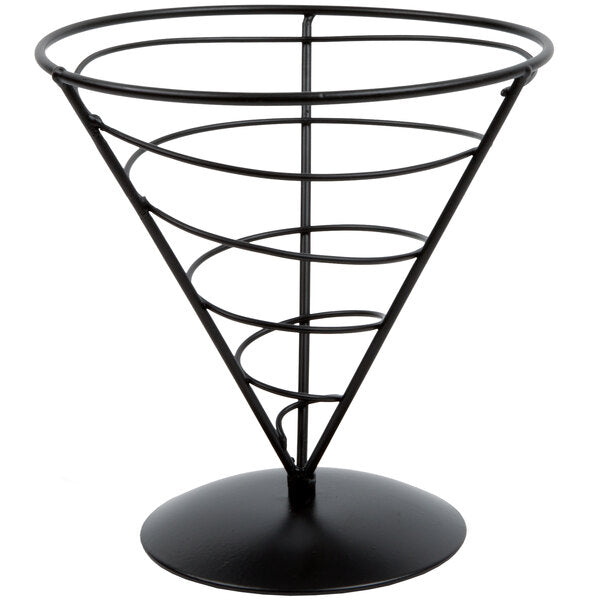 Tablecraft - Basket Cone Appet 5X7" Metal Black - AC57