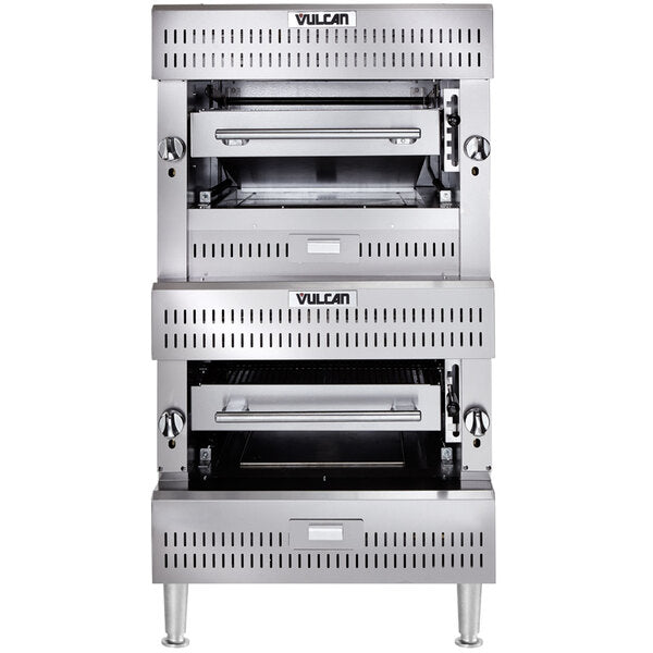 Vulcan - 6 Burners Double Deck Upright Ceramic Broiler - VBB2