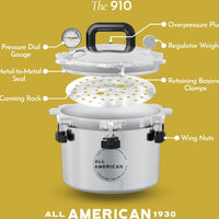 All American - 10.5 QT Pressure Canner / Pressure Cooker - 910