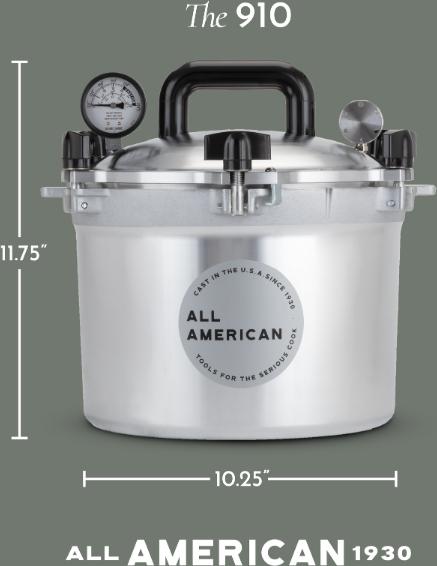 All American - 15.5 QT Pressure Canner / Pressure Cooker with 1 Rack - 915