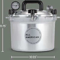 All American - 15.5 QT Pressure Canner / Pressure Cooker with 1 Rack - 915