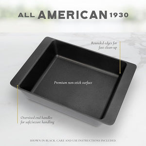 All American - 15.8" x 10.75" Elote Cast Aluminum Deep Dish Bake Pan - 6260AYL