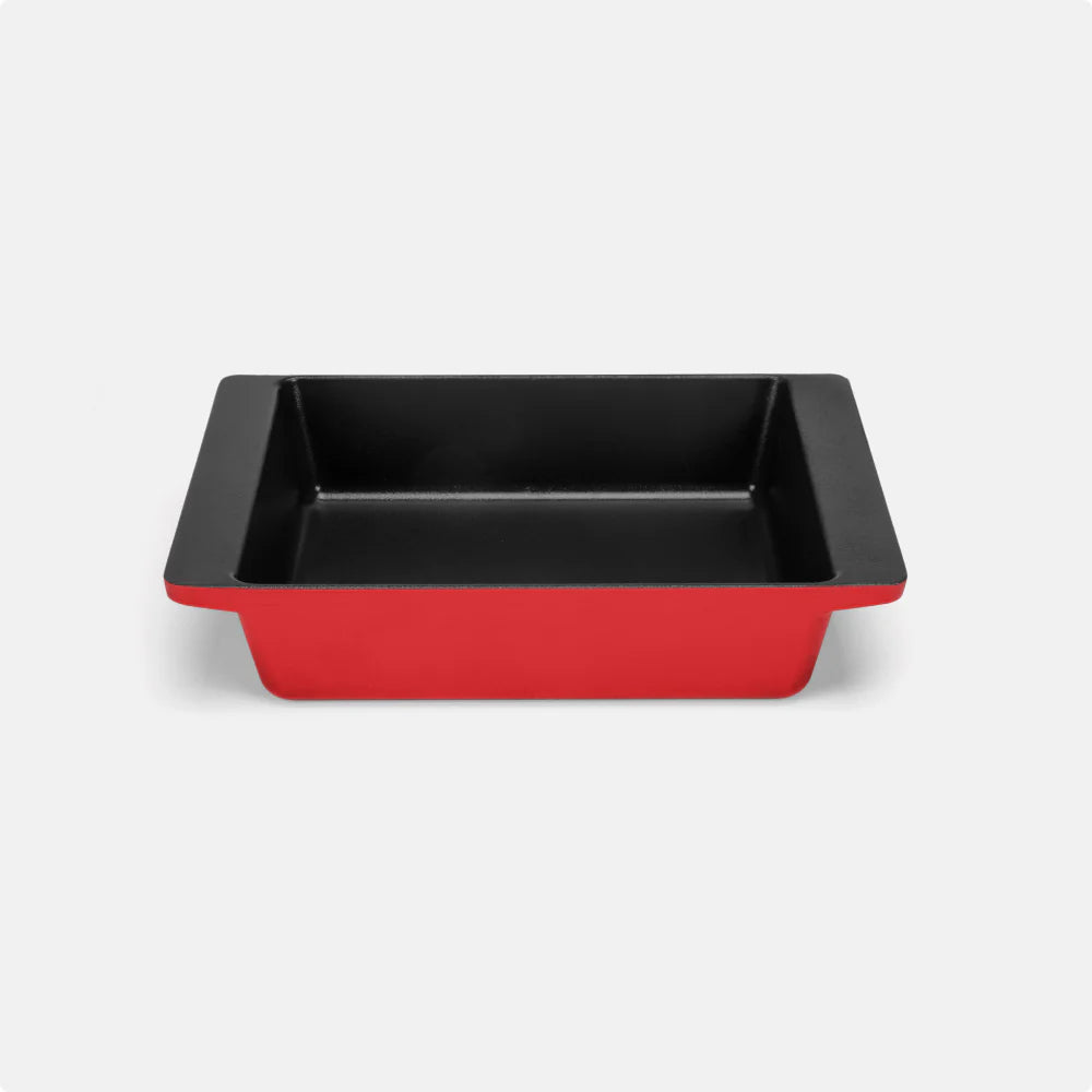 All American - 15.8" x 10.75" Red Tomato Cast Aluminum Deep Dish Bake Pan - 6260ARD