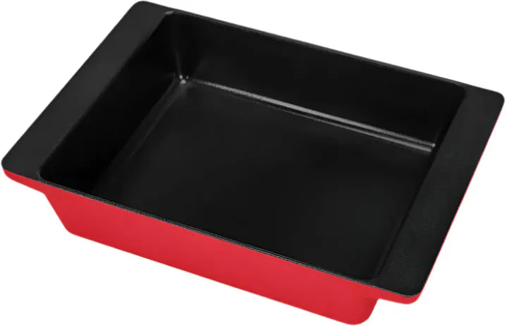 All American - 15.8" x 10.75" Red Tomato Cast Aluminum Deep Dish Bake Pan - 6260ARD