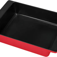 All American - 15.8" x 10.75" Red Tomato Cast Aluminum Deep Dish Bake Pan - 6260ARD