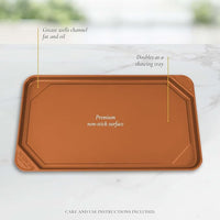 All American - 20.5" x 11.5" Aluminum Cooper Non-Stick Ultimate Griddle - 6050AOR