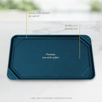 All American - 20.5" x 11.5" Aluminum Mars Non-Stick Ultimate Griddle - 6050ABL