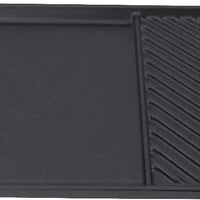 All American - 20.5" x 11.5" Black Cast Aluminum Side By Side Griddle/Grill - 6040A