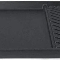 All American - 20.5" x 11.5" Black Cast Aluminum Side By Side Griddle/Grill - 6040A