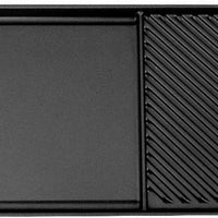 All American - 20.5" x 11.5" Black Cast Aluminum Side By Side Griddle/Grill - 6040A