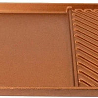 All American - 20.5" x 11.5" Copper Aluminum Side By Side Griddle/Grill - 6040AOR