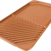 All American - 20.5" x 11.5" Copper Aluminum Side By Side Griddle/Grill - 6040AOR
