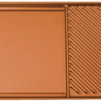 All American - 20.5" x 11.5" Copper Aluminum Side By Side Griddle/Grill - 6040AOR