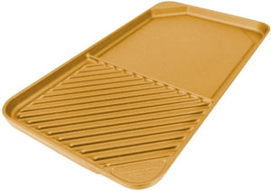 All American - 20.5" x 11.5" Elote Aluminum Side By Side Griddle/Grill - 6040AYL