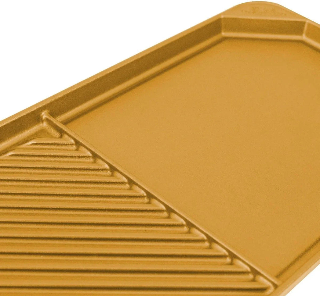 All American - 20.5" x 11.5" Elote Aluminum Side By Side Griddle/Grill - 6040AYL