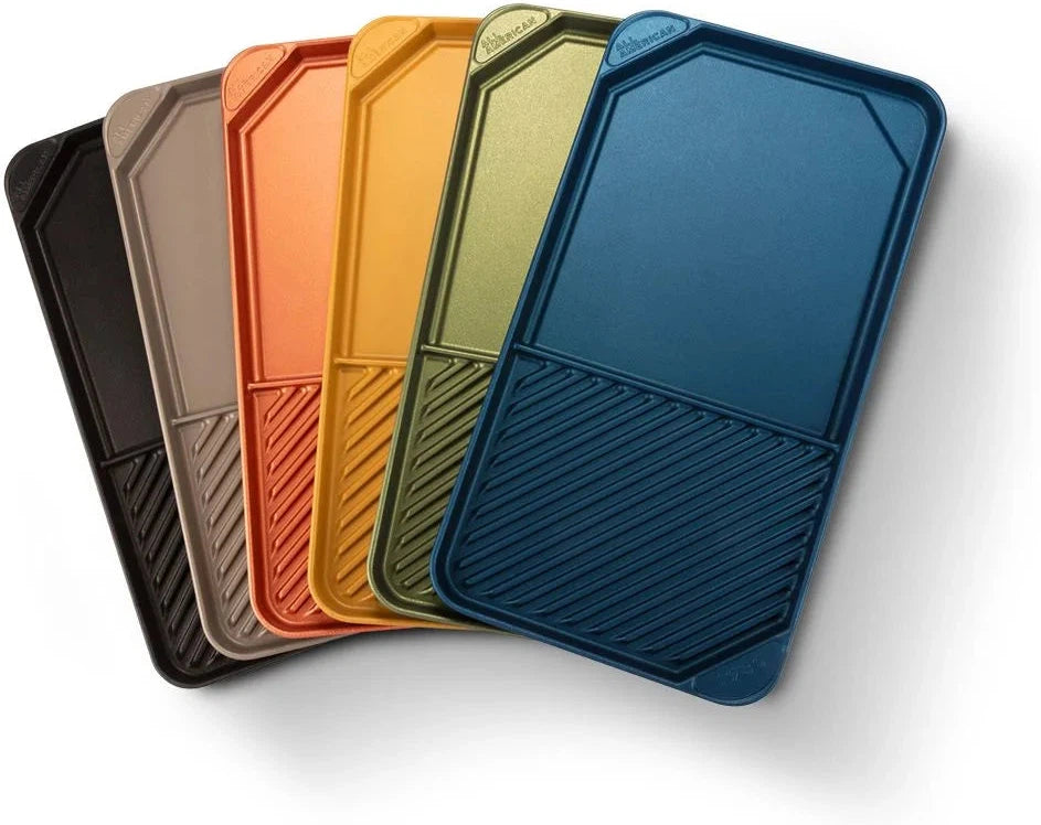 All American - 20.5" x 11.5" Elote Aluminum Side By Side Griddle/Grill - 6040AYL