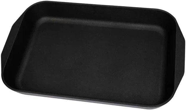 All American - 20.5" x 13" Black Cast Aluminum Non-Stick Roast & Bake Pan - 5250A