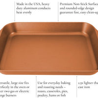 All American - 20.5" x 13" Mars Cast Aluminum Non-Stick Roast & Bake Pan - 5250ABL