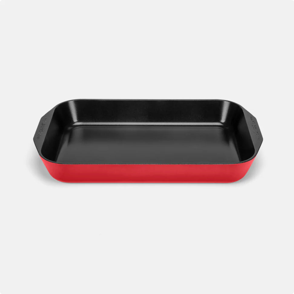 All American - 20.5" x 13" Red Tomato Cast Aluminum Non-Stick Roast & Bake Pan - PF5250ARD