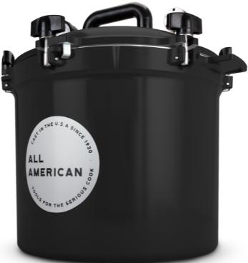 All American - 21.5 QT Black Onyx Pressure Canner / Pressure Cooker - 921BLK