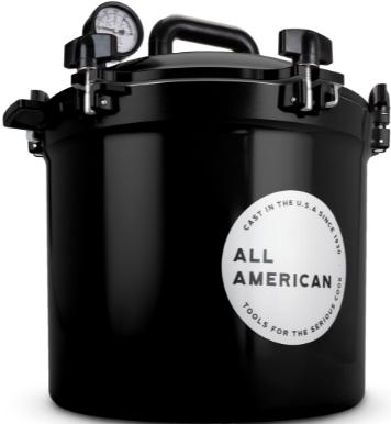 All American - 21.5 QT Black Onyx Pressure Canner / Pressure Cooker - 921BLK