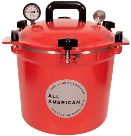 All American - 21.5 QT Candy Red Pressure Canner / Pressure Cooker - 921RED