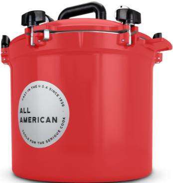 All American - 21.5 QT Candy Red Pressure Canner / Pressure Cooker - 921RED