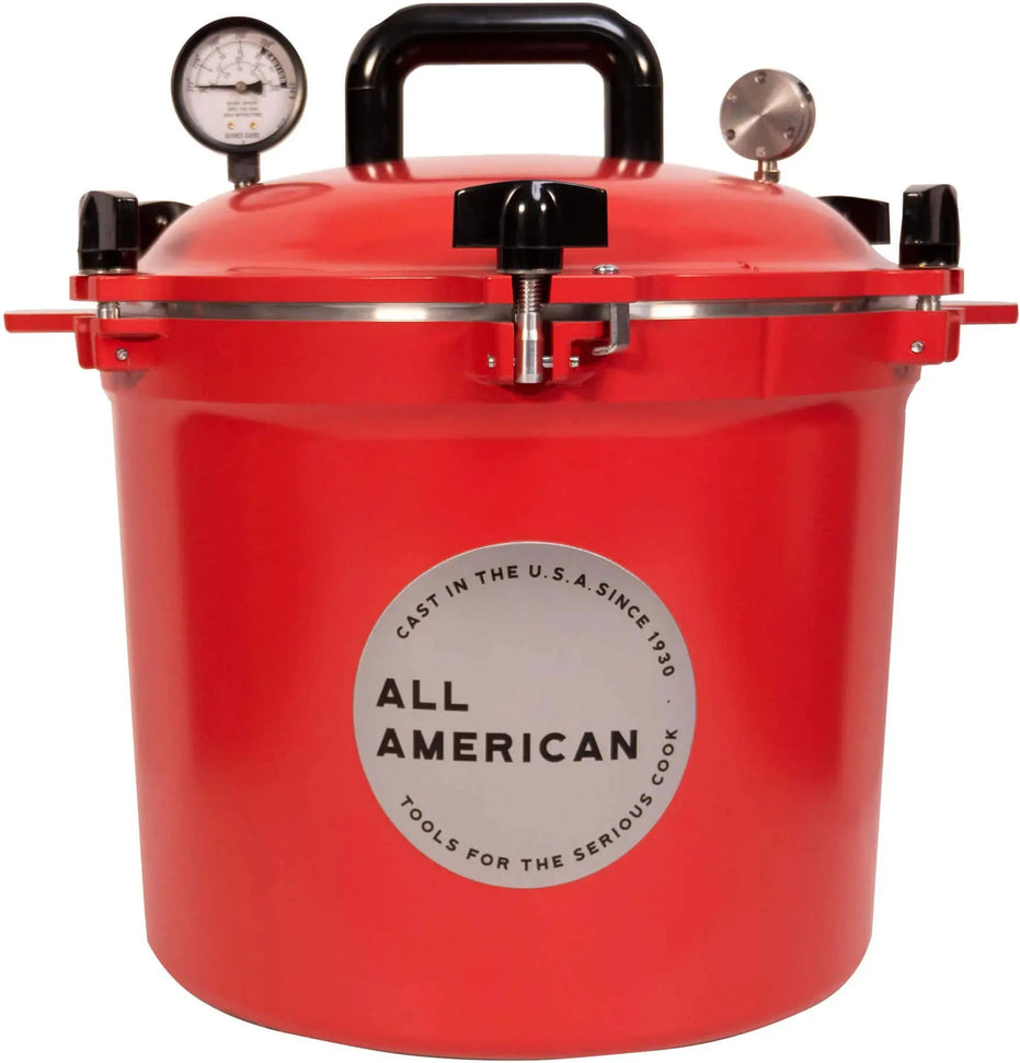 All American - 21.5 QT Candy Red Pressure Canner / Pressure Cooker - 921RED