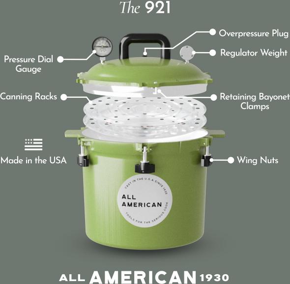 All American - 21.5 QT Kelp Pressure Canner / Pressure Cooker - 921GR