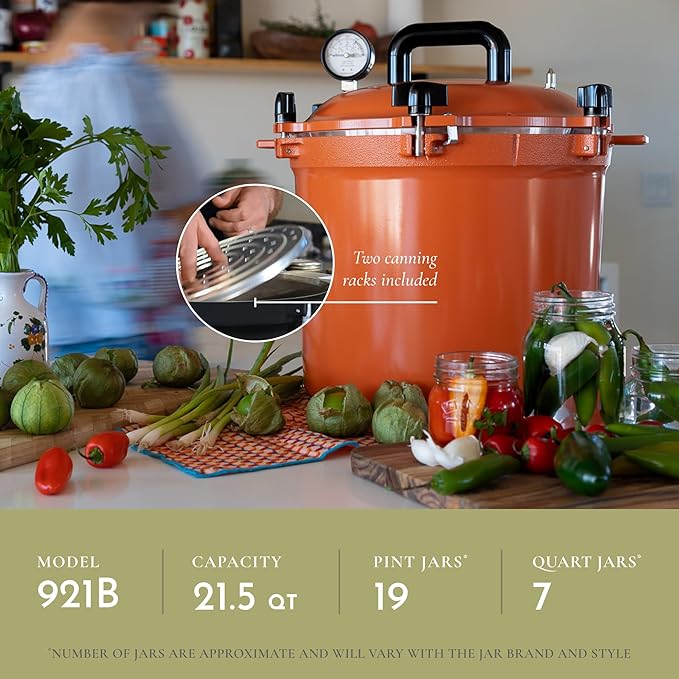 All American - 21.5 QT Saffron Pressure Canner / Pressure Cooker - 921OR - DISCONTINUED