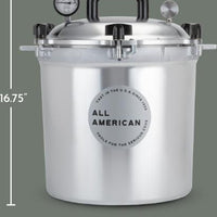 All American - 25 QT Pressure Canner / Pressure Cooker with 2 Racks - 925