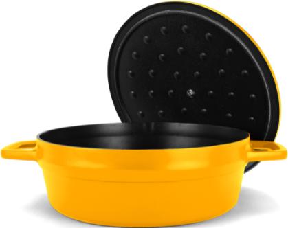All American - 5.5 QT Mustard Ultimate Dutch Oven - 5503AYL