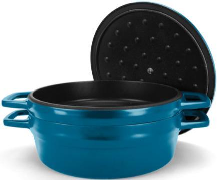 All American - 7.75 QT Berry Blue Ultimate Dutch Oven - 5500ABL