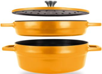 All American - 7.75 QT Mustard Ultimate Dutch Oven - 5500AYL