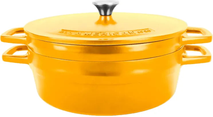 All American - 7.75 QT Mustard Ultimate Dutch Oven - 5500AYL