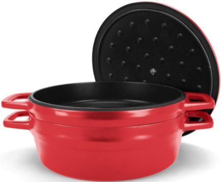All American - 7.75 QT Red Tomato Ultimate Dutch Oven - 5500ARD