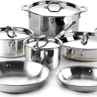 All-Clad - 10 PC Copper Core Cookware Set - 600822SS