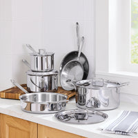 All-Clad - 10 PC D5 Polished Cookware Set - SD501010-R
