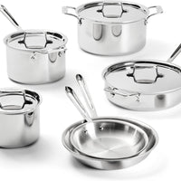 All-Clad - 10 PC D5 Polished Cookware Set - SD501010-R
