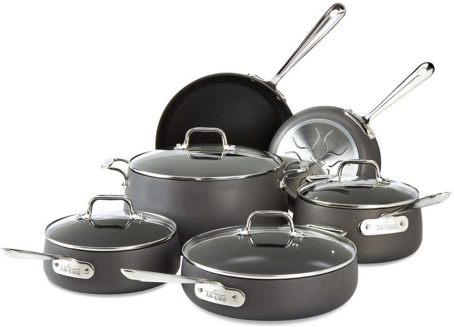All-Clad - 10 PC HA1 Non-Stick Cookware Set - E100SC64 - DISCONTINUED