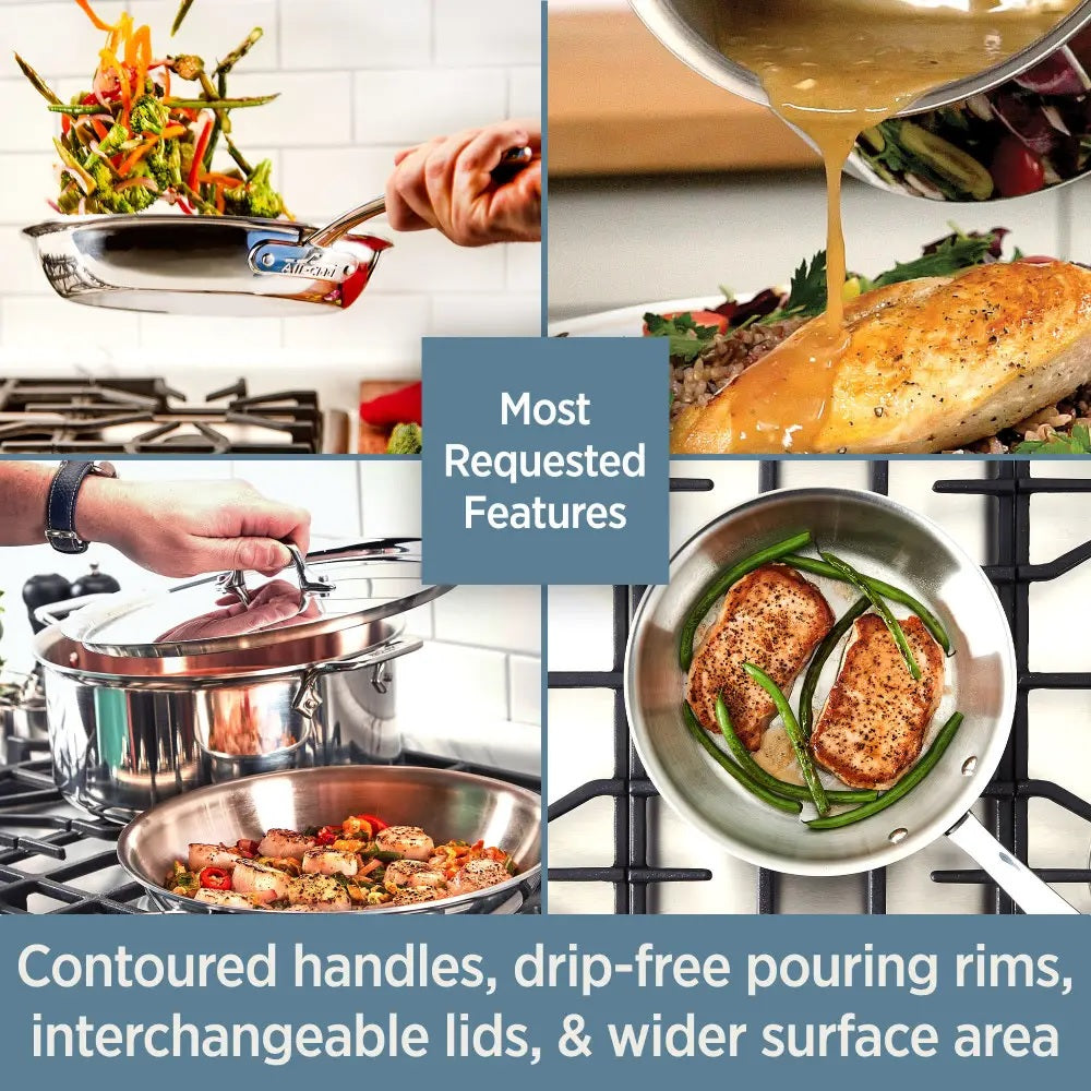 All-Clad - 10 Piece G5 Graphite Core Pots and Pans Cookware Set - GR0010 - DISCONTINUED