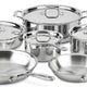 All-Clad - 10 Piece G5 Graphite Core Pots and Pans Cookware Set - GR0010
