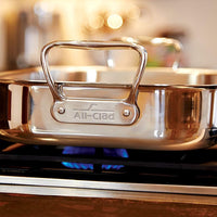 All-Clad - 11 x 14 inch Small Stainless Steel Roaster with Rack - E7522S54